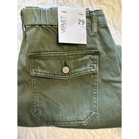 Vervet Utility Joggers Womens 29 Olive Green NEW High Rise Cargo Pants V2017-D - Picture 6 of 7